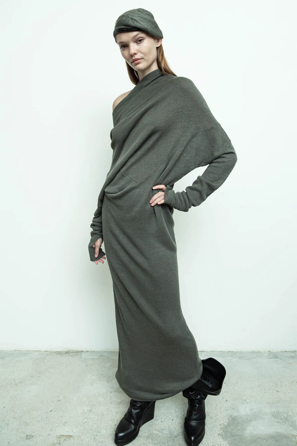 Reversible Sweater Dress Linen