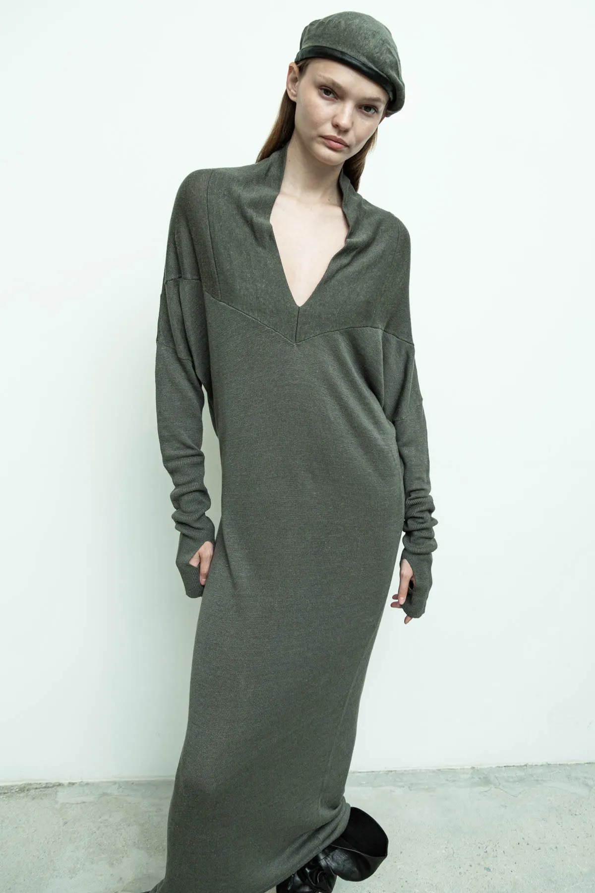 Reversible Sweater Dress Linen