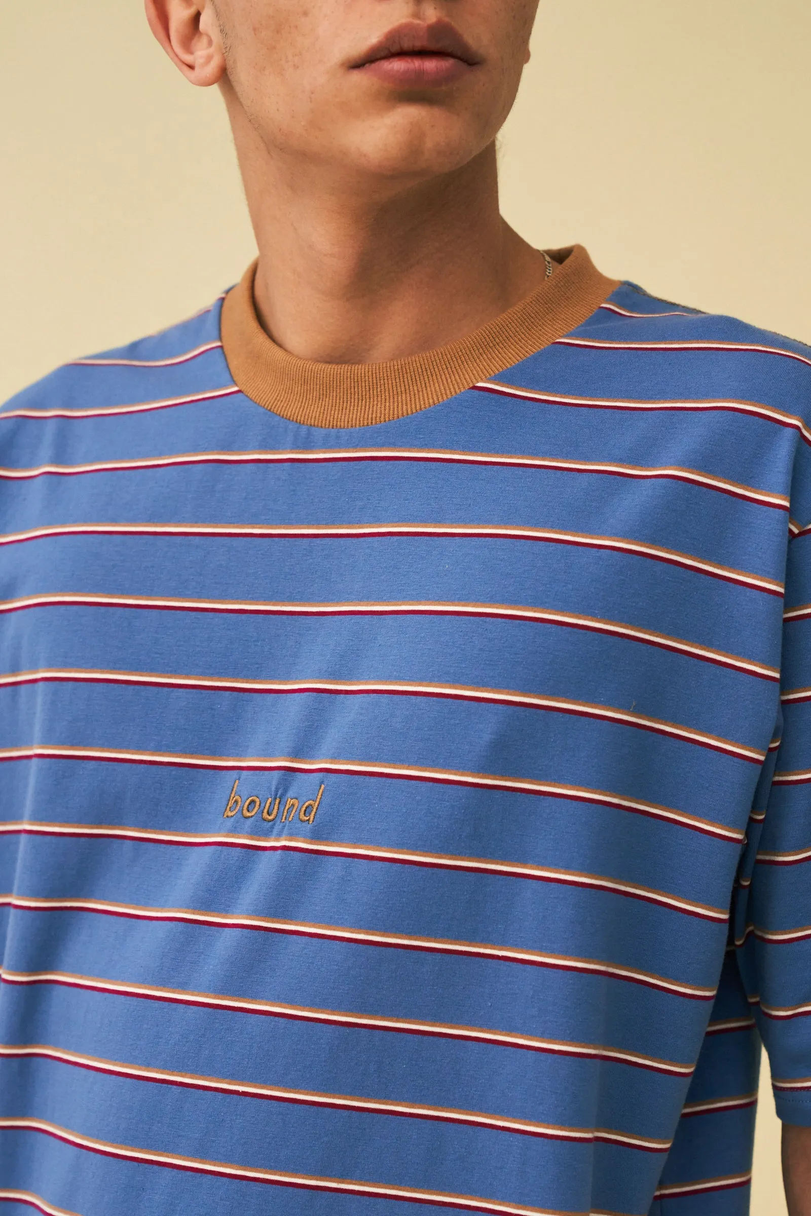 SAPPHIRE BLUE STRIPE TEE