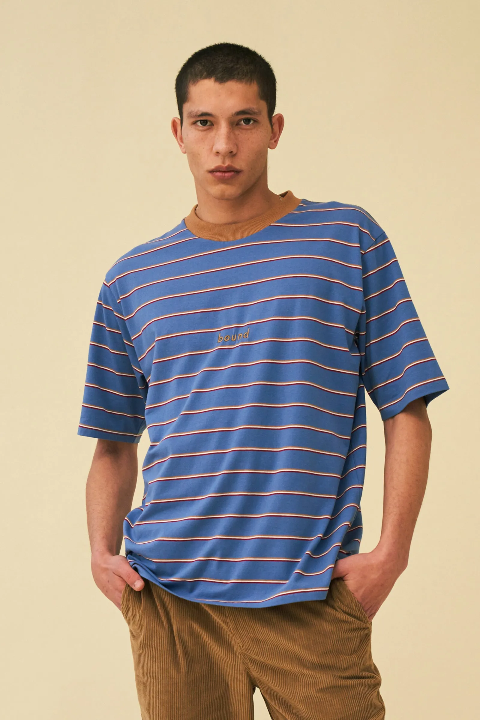 SAPPHIRE BLUE STRIPE TEE