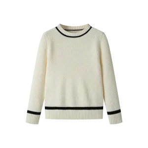 SEED STITCH SWEATER-CREME