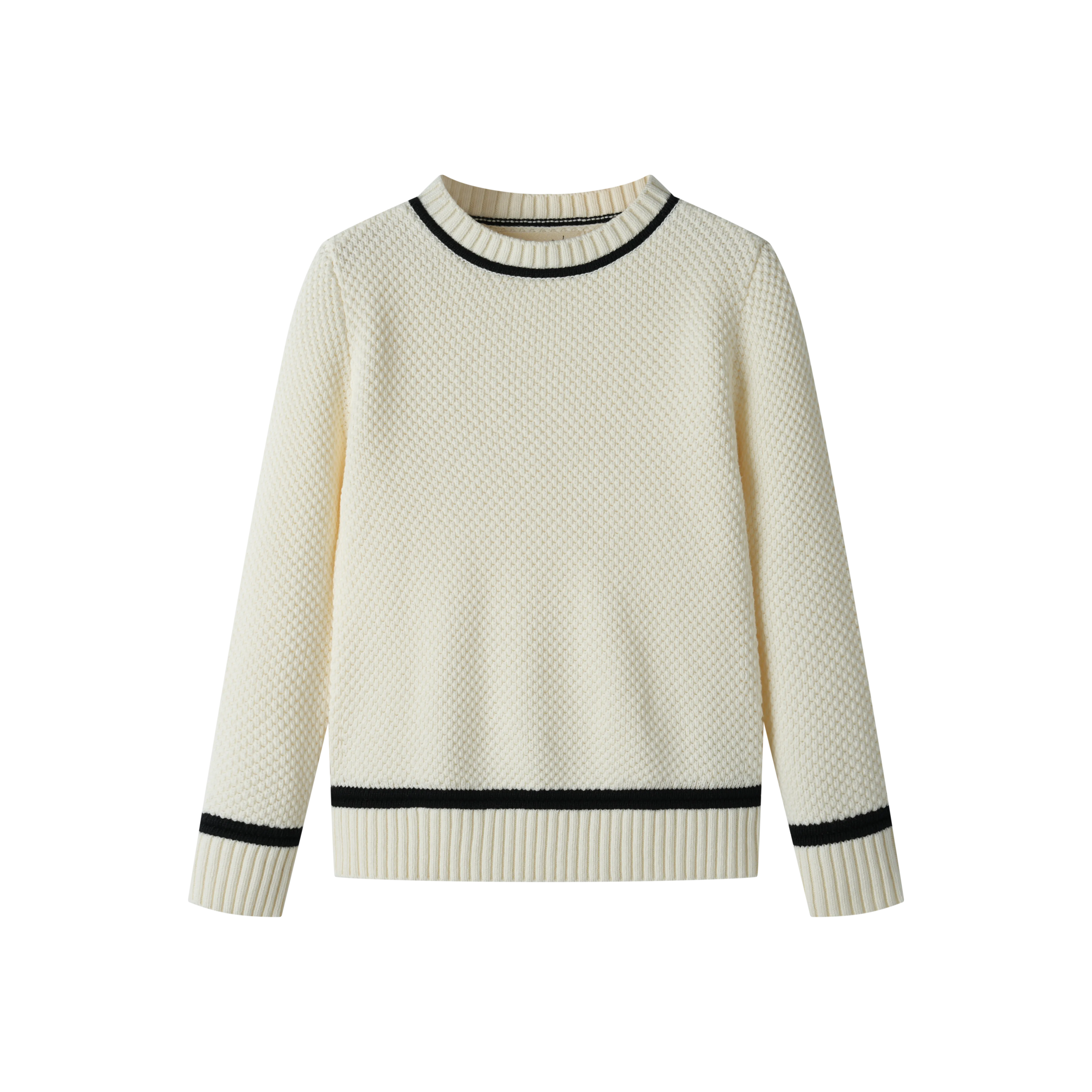 SEED STITCH SWEATER-CREME