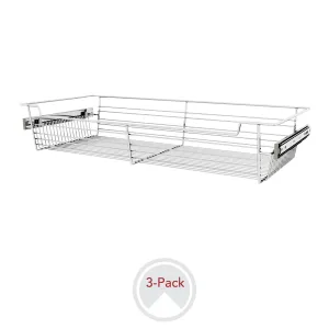 Sidelines / CBSL-301405CR-3 / 30" W Closet Baskets for Custom Closet Systems (3-Pack)