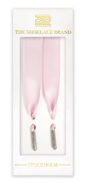 Soft Pink Silk Shoelaces 47.2in