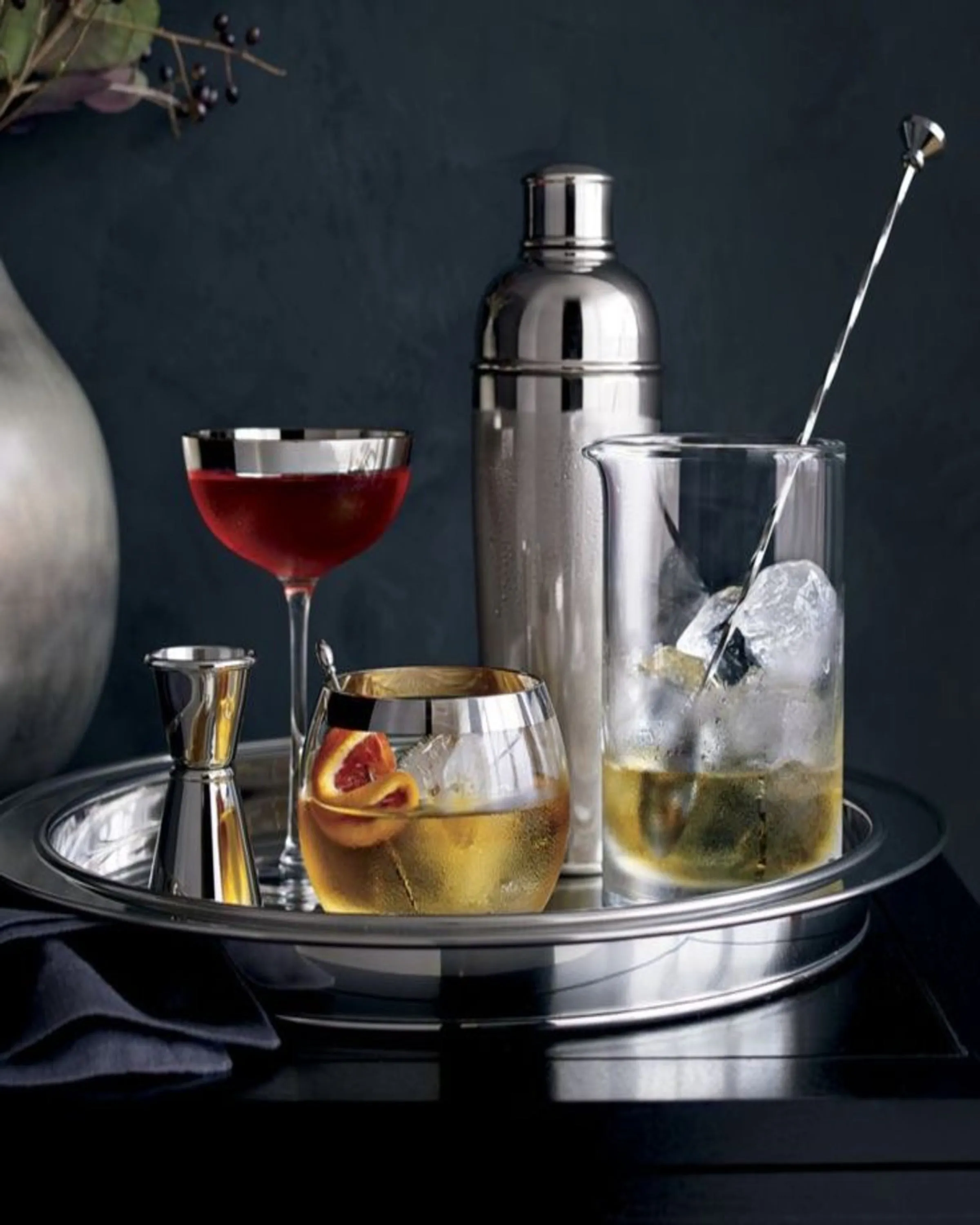 Swizzle Silver Plated Luxury Bar Accessories