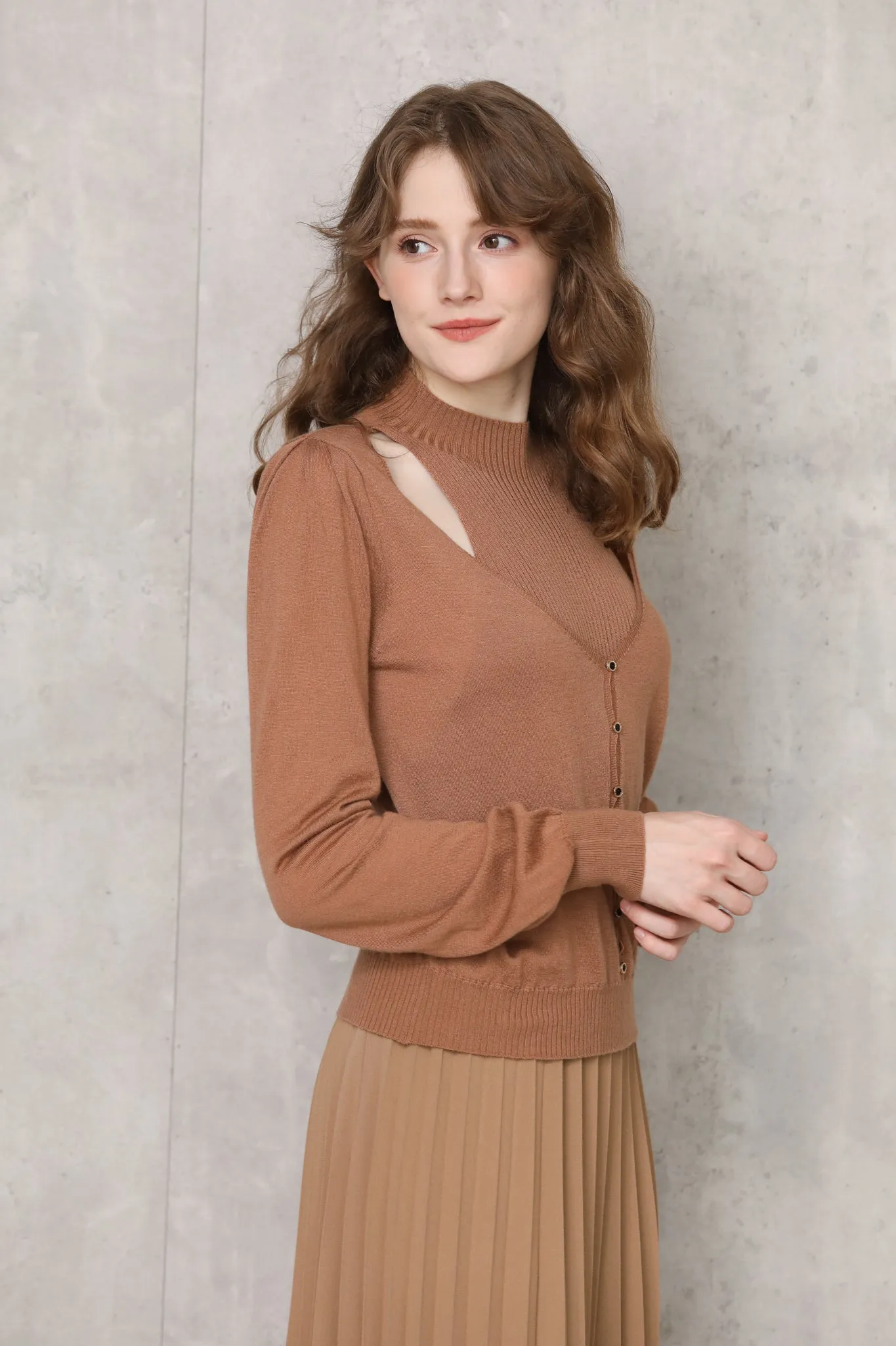 Sylphide | Fleur Cut Out Wool Sweater