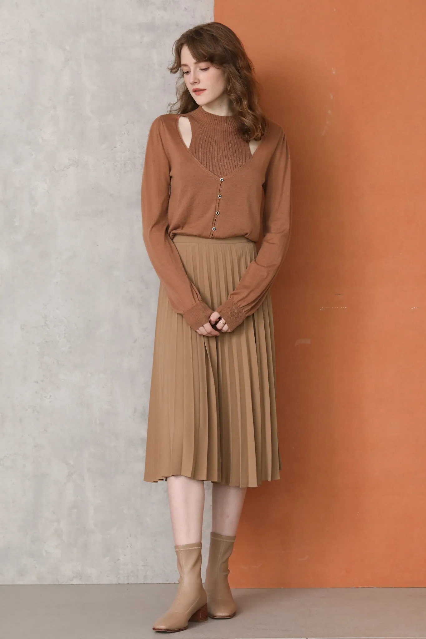 Sylphide | Fleur Cut Out Wool Sweater