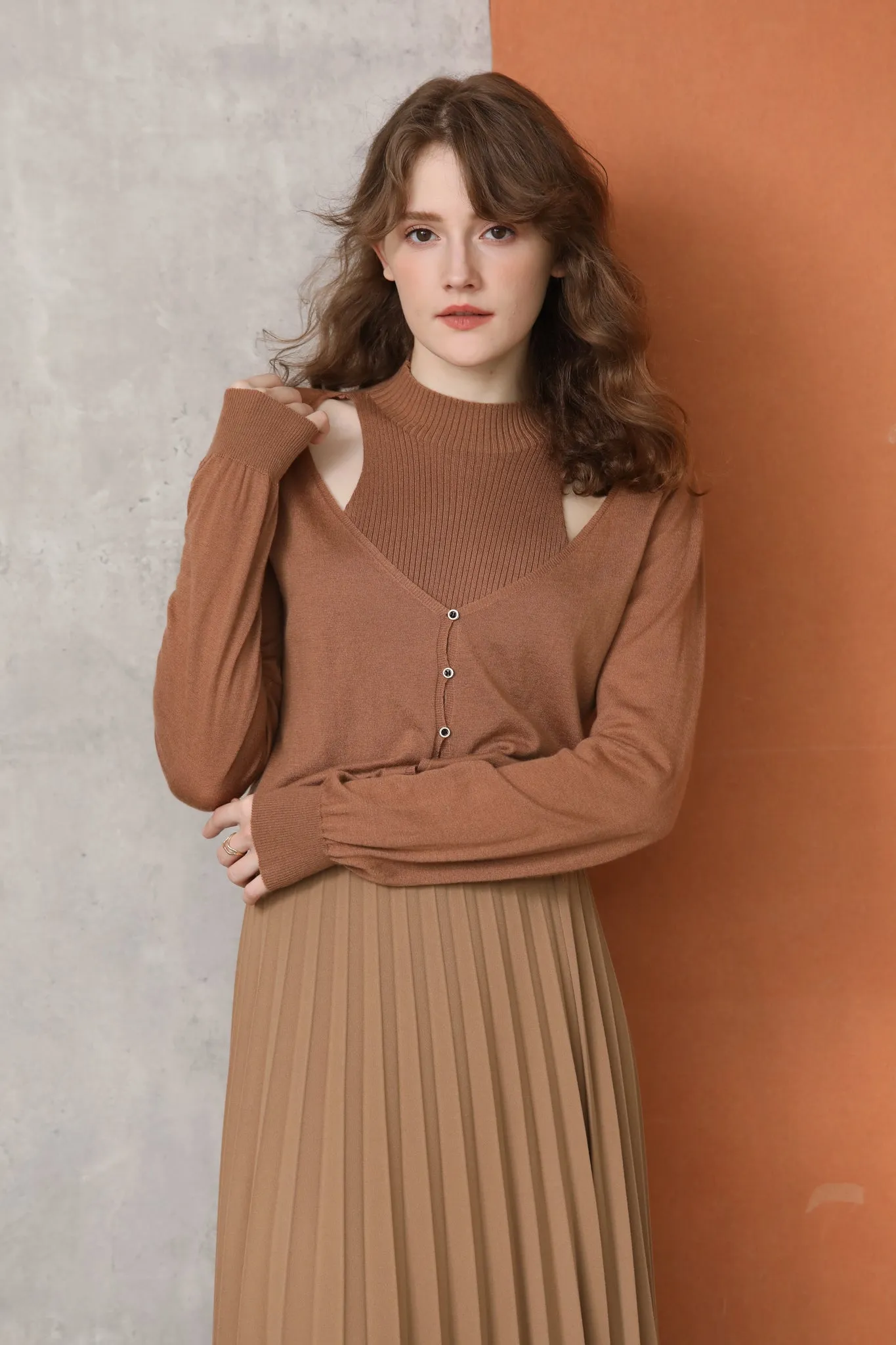 Sylphide | Fleur Cut Out Wool Sweater