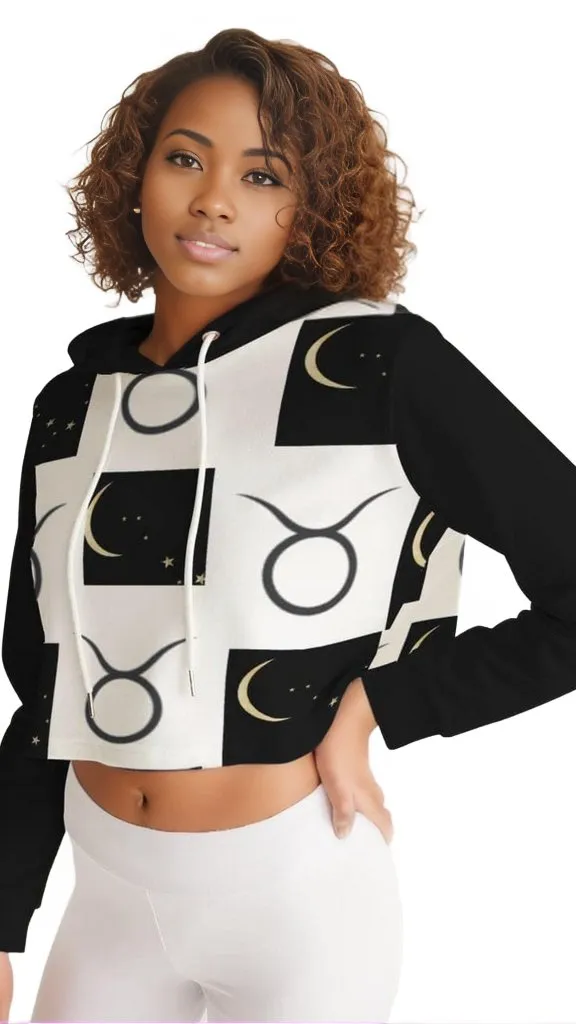 Taurus Moon  Women's Cropped Hoodie