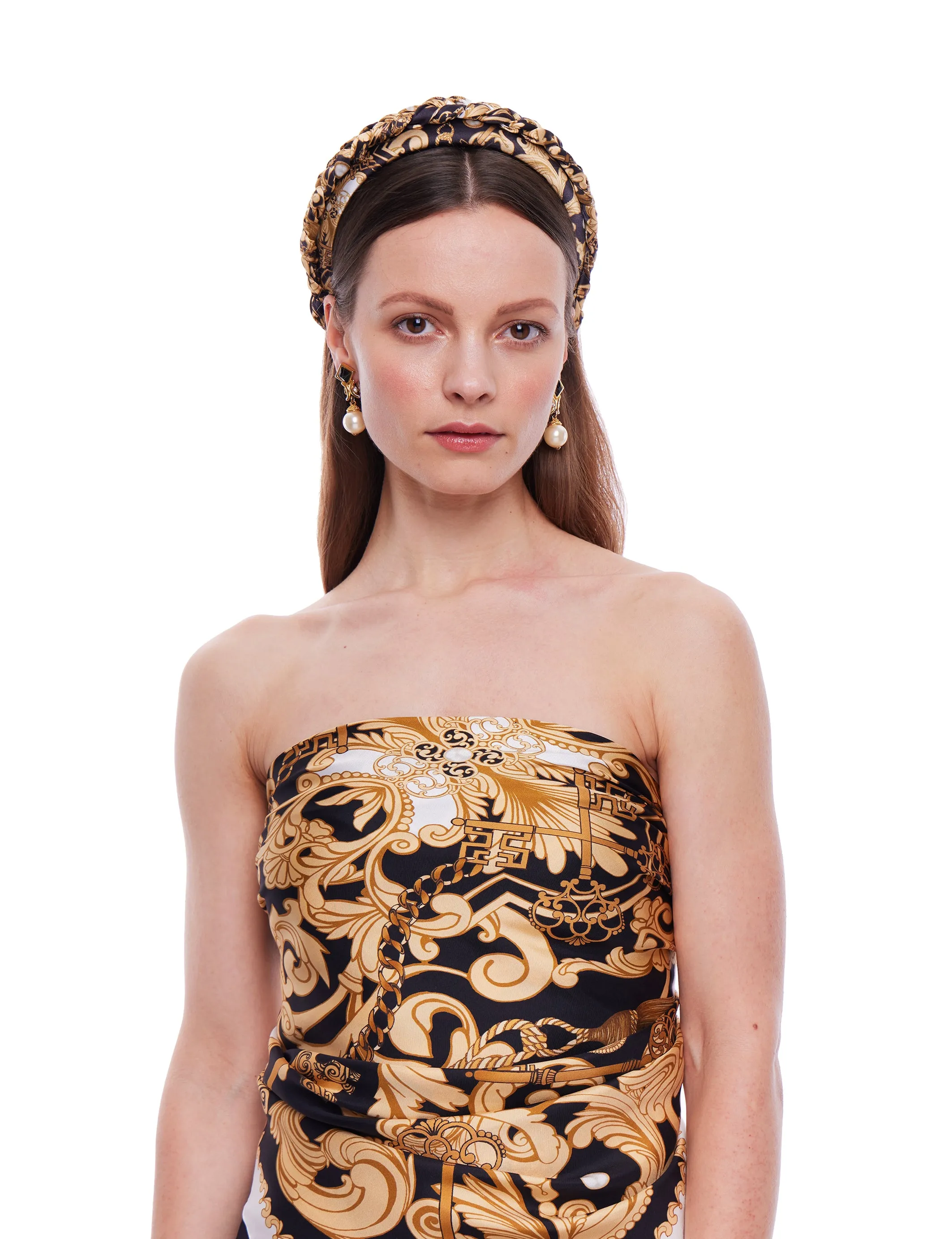 The Baroque Silk Plaited Headband