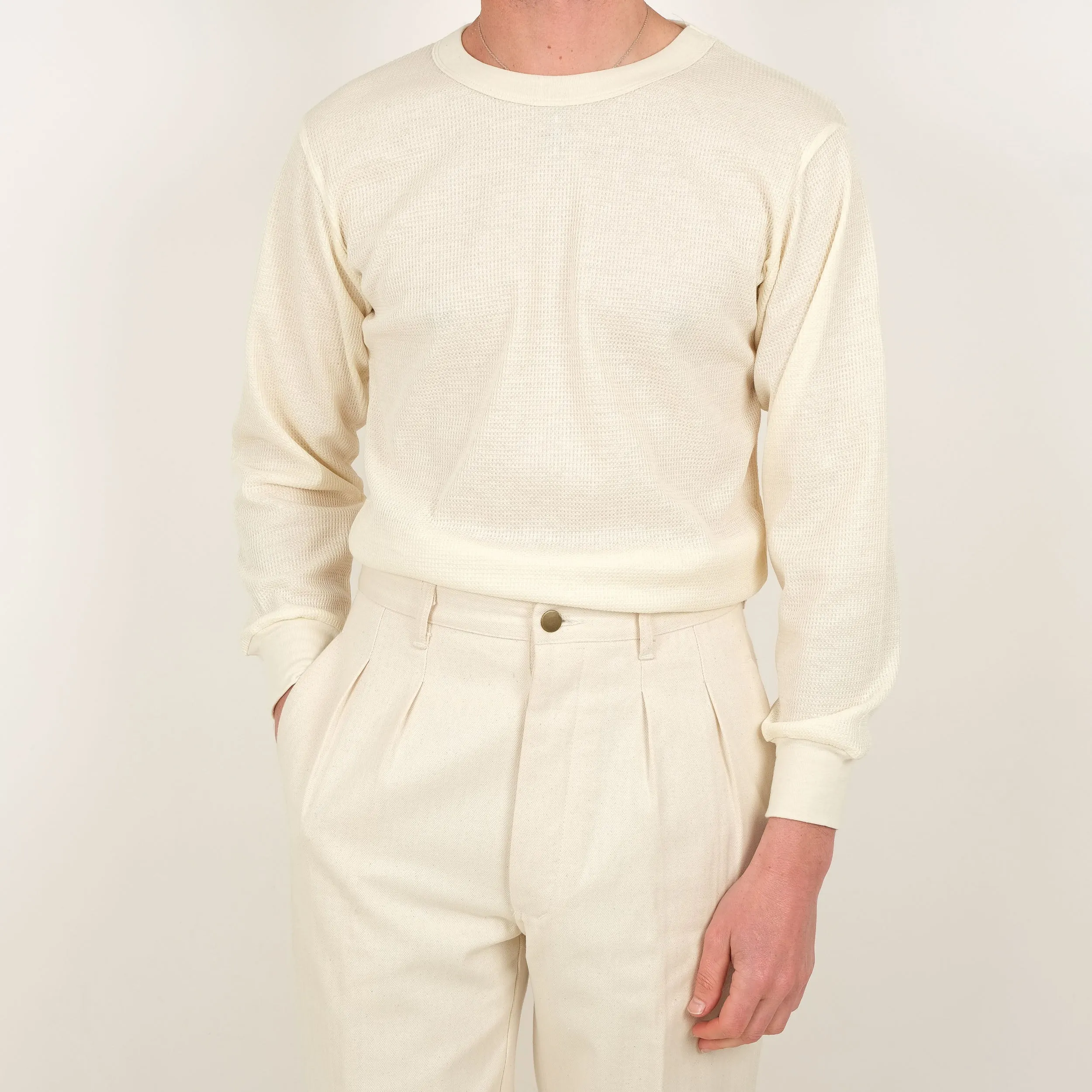 THERMAL WAFFLE KNIT TEE