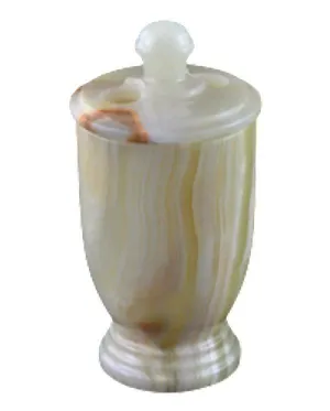 Toothbrush Holder of Pistachio Onyx