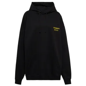 Vetements Women's 'Click Here' Logo Oversized Cotton Sweatshirt in Black