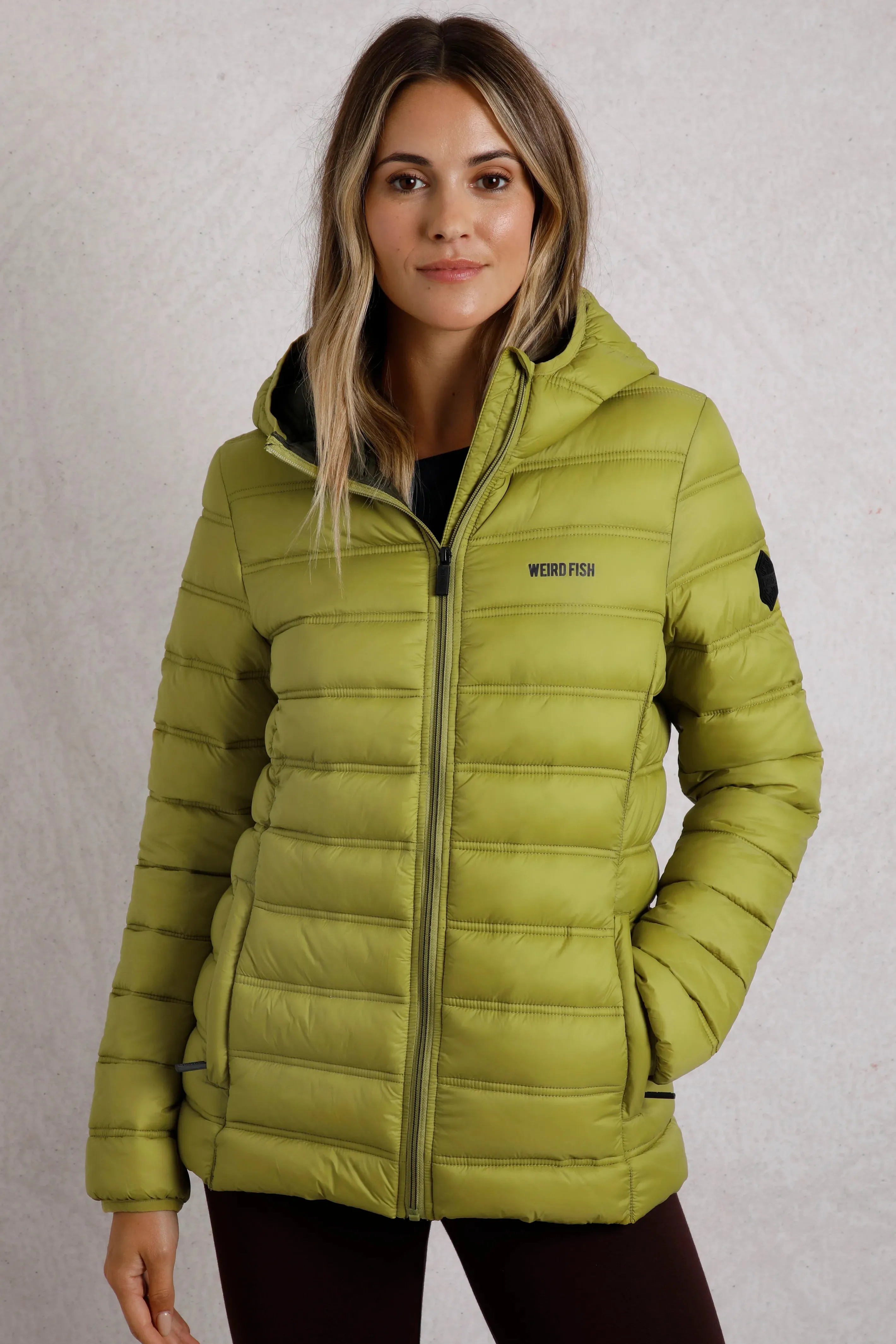 Weird Fish 18 Green Eshka Lightweight Padded Jacket