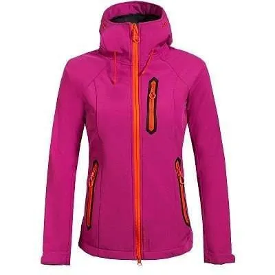 Women's Fluorescent Orange Zipper Windbreaker